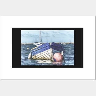 Boat and Buoy Digital Art Posters and Art